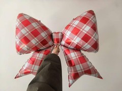 Red White Bow Balloons Gingham Balloons Red Gingham Decor Picnic Birthday Par…