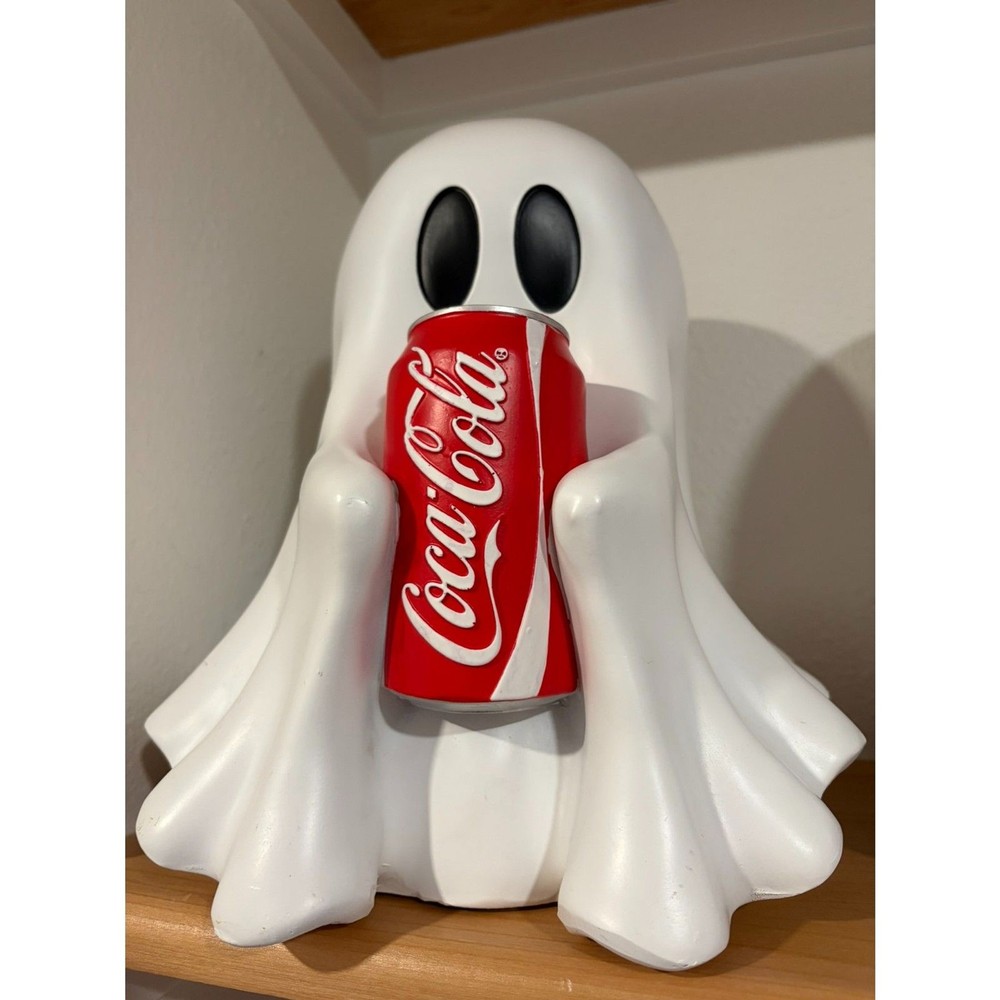 Viral Ghost Holding Coke Statue | Halloween Decor | Spooky Cute Shelf Décor