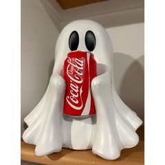 Viral Ghost Holding Coke Statue | Halloween Decor | Spooky Cute Shelf Décor