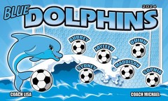 Dolphins – Soccer Team Banner – (3ft x5ft) Your Team Name and Custom Design