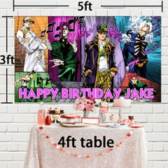 JoJo’s Bizarre Adventure Personalised Custom Backdrop Banner Party Decorations