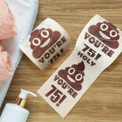 75th Birthday Decorations, Funny Toilet Paper Roll, 3-ply Bathroom Decor