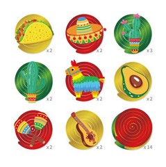 30Ct Mexican Fiesta Party Decorations Mexican Hanging Swirl Decorations Cinco…