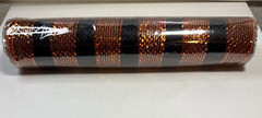 Holiday Home Black Orange Sparkle Stripe Mesh Halloween Party Decor NIP