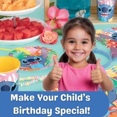 Lilo and Stitch Birthday Party Decorations for 16 – Pack with Multicolor