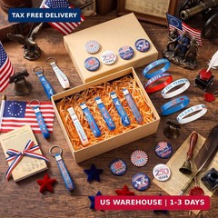 Kenning 75 Pcs 250th Anniversary Patriotic Gift Bulk 4th of July Party Favors Am
