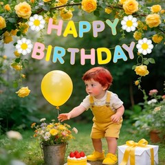 Weather-Resistant Daisy Birthday Banner – Ideal for Indoor & Outdoor Parties