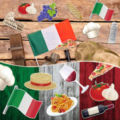 24 Pcs Italian Cutout Decorations Italy International Global Party Supplies Set