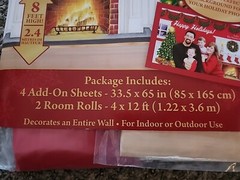 Christmas Room Decorating Kit 8×12′ Photo Wall Backdrop Holiday Season Fireplace