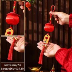 Chinese Style Lucky Hanging Ornaments 2025 Lunar New Year Lantern Pendants