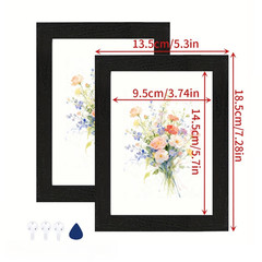 Minimalist MDF Picture Frames 4 Pack 4×6 5×7 for Living Room Bedroom Wall Decor