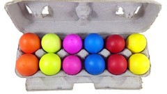 Confetti-Filled Eggs in Assorted Colors Made from Real Eggshells (Cascarones)…