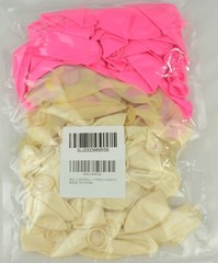 60PCS Pink And White Confetti Balloons Premium 12 in. Pearl White, Pink And Gold