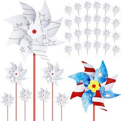 Celebrate with 50 Patriotic Blank Pinwheels – DIY Craft Kit for All Seasons