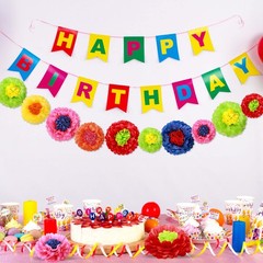18 PCS Mexican Paper Tissue Flowers Colorful Fiesta Spring Floral Party Wall