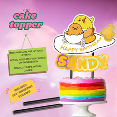 Gudetama Gift Box Party Supplies happy birthday centerpiece decoration plate