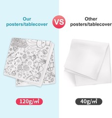Easter Giant Coloring Poster/Tablecloth – Easter Crafts for Kids – 30 x 72 In…