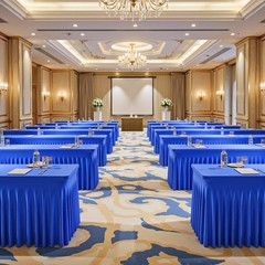 Shillance 6 Packs Royal Blue Tableclothes For 6 Foot Rectangle Table Wrinkle