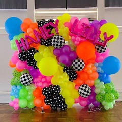 175Pcs Neon Balloons Arch Garland Kit, Glow in the Dark Balloons (Rainbow Sta…
