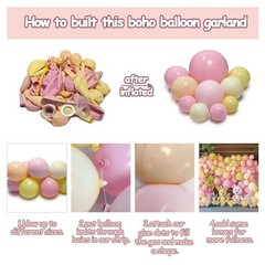 Pastel Pink Yellow Balloon Arch, Double Stuffed Light Yellow Pink Ivory Ballo…