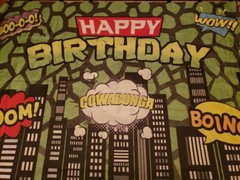7×5 ft Cartoon Superhero Comic Birthday Backdrop Tapestry Decor Banner