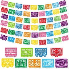 6 Pack Mexican Party Banner, 108FT Cinco De Mayo Decorations, 3 Styles Colorf…