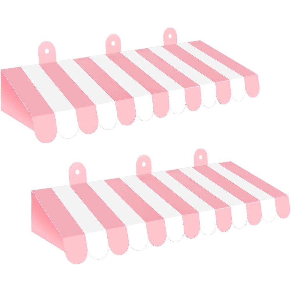 Circus Striped Awning Party Decorations 3D Carnival Tent Wall Hanging for Stand