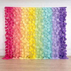 Ultimate Big Circle Dots Party Garland Streamer Backdrop (290 Ft Total, 40 St…