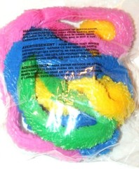 Unique Yellow Pink Green Blue 4-Pack Plastic Luau Hawaiian Leis