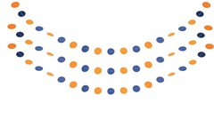 Circle Dot Paper Garland Hanging Banner Streamers Party Decoration Backdrop