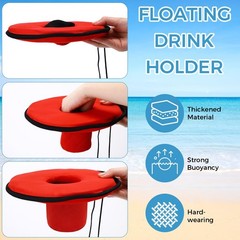 8 Pcs Neoprene Floating Drink Holder Pool Drink Floating Coaster Pool Beer Fl…