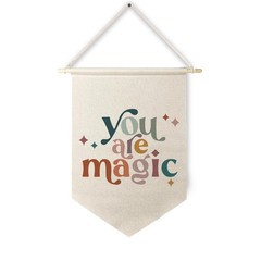 You Are Magic Canvas Hanging Pennant Flag Banner,Inspirational Hanging Wall C…