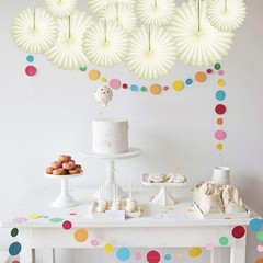 20 Pcs Cream White Hanging Fan, Hanging Honeycomb Round Fans for Weddings, Bi…