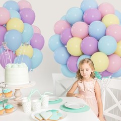 60pcs Pastel Balloons, 12inch Helium Rainbow Macaron Balloons