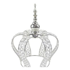 Crown Centerpiece 14″ in» x 11″ Vintage Style Metal Showpiece with Glass Crystal