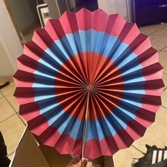 30 Colorful Hanging Paper Fan round Wheel Disc for Fiesta Party Supplies