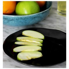 RoRo 7″ Hand Made Ceramic Appetizer Plates – Matte 7 inches, Black