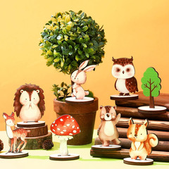16 Pcs Woodland Animals Wood Table Centerpieces Forest Animals Cutout Shapes Cre