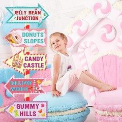 20 Pieces Candyland Decorations Welcome to Signs Candy Party…