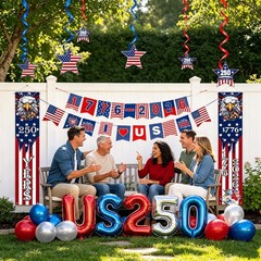 Generic Us 250Th Anniversary Decorations Set 4Th Of July Decoration Red White