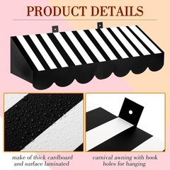 3D Circus Awning Decoration Set W/ Double Sided Tape Party Classroom Events New