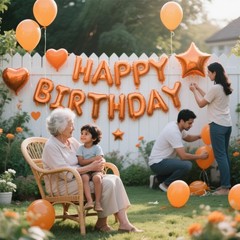 27 Pcs Orange Birthday Decorations, 3D Letters Orange Happy Birthday Balloon …