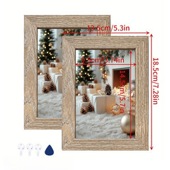 Minimalist MDF Picture Frames 4 Pack 4×6 5×7 for Living Room Bedroom Wall Decor