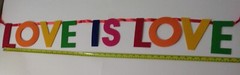 «LOVE IS LOVE» Banner Pride Rainbow LGBTQ 3 Feet Long New Party Decor