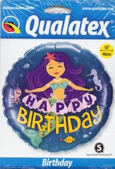 Qualatex Mermaid Happy Birthday Foil Balloon 18” (46cm) SupraFoil New