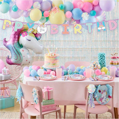 Unicorn Birthday Party Decorations Banner Personalize ANY age Balloons Bouquet