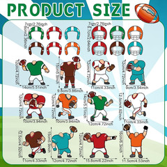 60 Pcs American Football Player Cutouts Sports Themed Paper Decorations DIY Phot