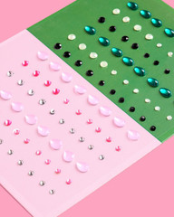 Pink + Green Witch Face Gems – 112 Pcs. | Birthday Decorations, Cute Girl Party