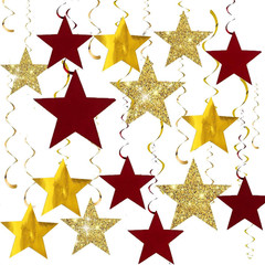 Burgundy Gold Graduation Decorations Class of 2026/Maroon Gold Graduation Star P
