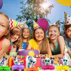 SuperKitties Honeycomb Centerpieces Table Toppers Decor for Birthday Party